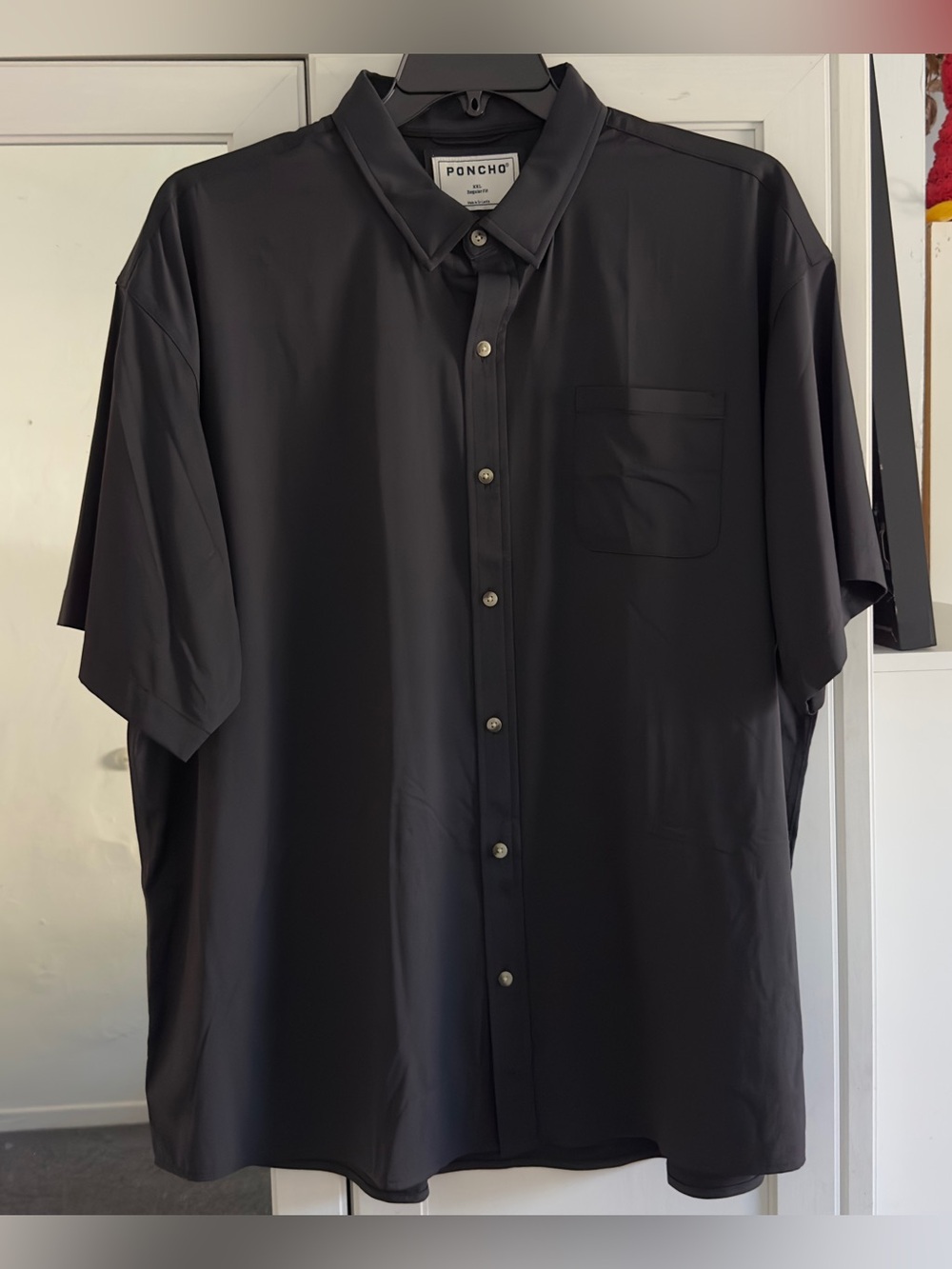 Poncho The Smoke Stack Short Sleeve Shirt in Black Men’s Size XXL Regular Fit - Picture 2 of 8